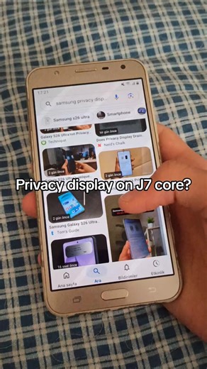 Samsung J7 Privacy Display Features