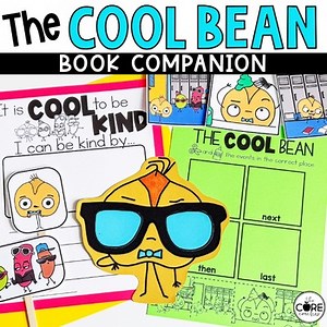 The Cool Bean by Jory John, Story Retell Graphic Organizer Retelling Activities