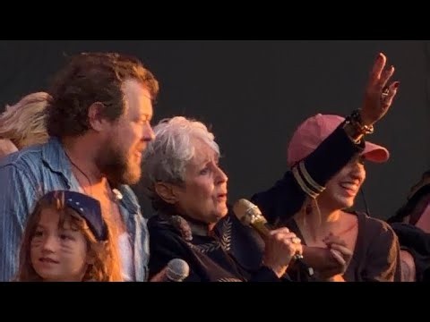 Joan Baez at Newport Folk Festival 7/26/2026 "I Shall Be Released" Nathaniel Rateliff Dave Matthews