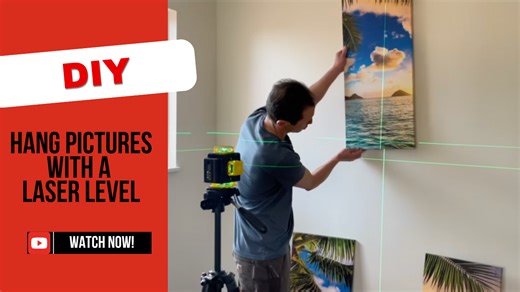 Watch Easy Way to Hang Pictures- Seesii Laser Level Review on Amazon Live