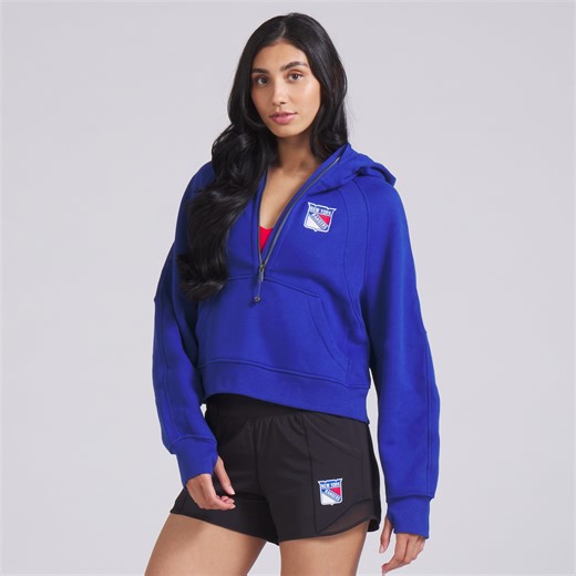Women's New York Rangers lululemon College Cobalt Scuba Oversized Half-Zip Hoodie