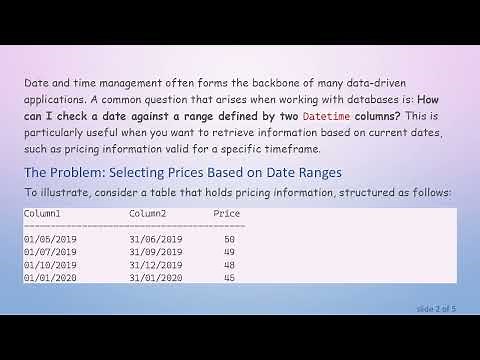 How to Effectively Check the Datetime Between Datetime Columns in SQL
