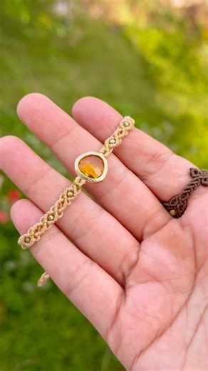 Easy Macrame Bracelet Tutorial with Crystal Charm