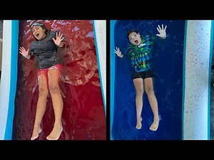 ONE COLORED SLIME POOL CHALLENGE!!
