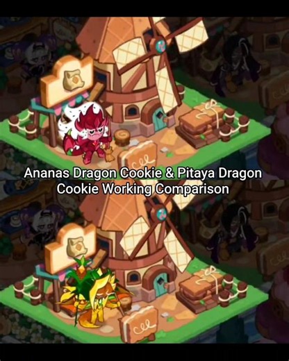 All Ananas Dragon Cookie & Pitaya Dragon Cookie Working Comparison #cookierunkingdom #crk