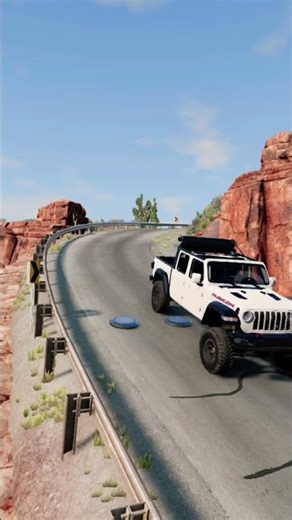 Cars & Ambulance Van vs Tripple Bollards - BeamNG.drive
