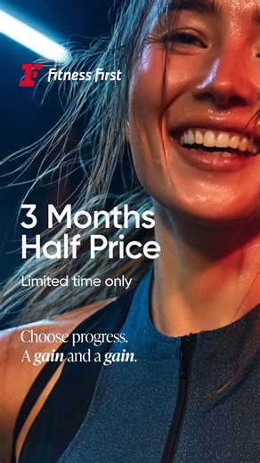 What unites our members is the choice to keep going. Experience it for yourself and see what progress feels like with 3 months half price. It’s not about perfection, it’s about progress. | Fitness First UK