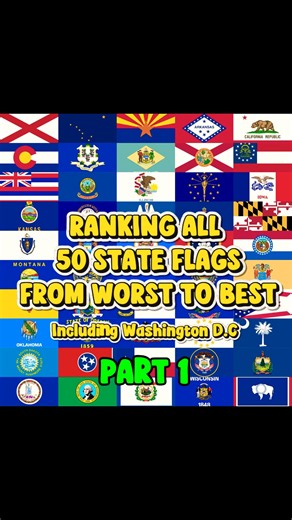 Ranking all 50 State Flags From Worst To Best — Part 1 — 51 - 41