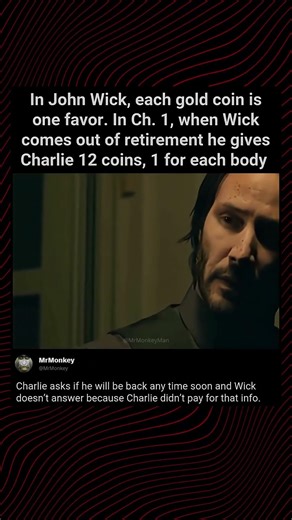 In John Wick (2014), He Casually Pays for 12 Bodies to Charlie