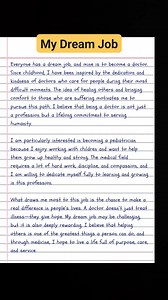 118K views · 1.4K reactions | My dream job ( essay writing) #essay #essaywriting #mydreamjob | English Class | Facebook