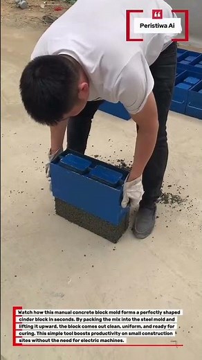 Manual Concrete Block Mold – Fast DIY Brick Making #ConstructionTools #DIY #CinderBlock