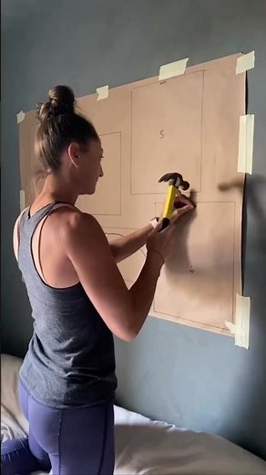 How to perfectly hang a gallery wall the easy way! Subscribe for more DIY tips and tricks!
