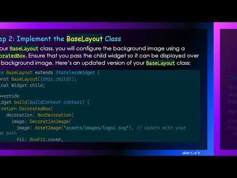 How to Use a BaseLayout for a Consistent Background Image in Your Flutter App