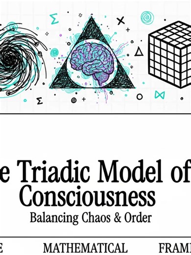 The Triadic Model of Consciousness (TMC) v1.1 is a neurophenomenological framework that operationalizes consciousness as a dynamic integration event emerging from the tension between bottom-up entropy and top-down structural priors. Grounded in the Free Energy Principle (FEP), the Entropic Brain Hypothesis, and the Relaxed Beliefs Under Psychedelics (REBUS) model, the TMC proposes a formal Control Ratio (ρ=ϵ/π) to quantify states of consciousness. The model identifies consciousness with a