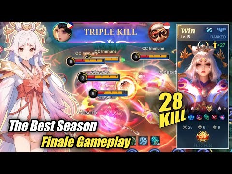 28 KILLS Lunox Carry! Last Game Before Season Reset | MLBB