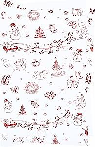 Christmas Tissue Paper for Wrapping, Gift Bags, and Small Business - Red Design, 14*20" (50 Sheets)