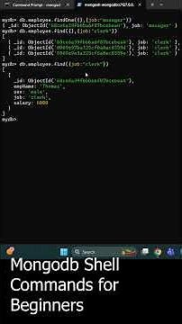 Mongodb Shell Commands for Beginners