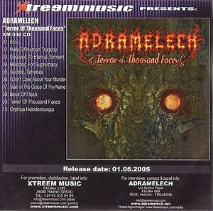 Adramelech - Terror Of Thousand Faces