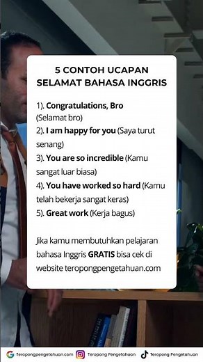 5 Contoh Ucapan Selamat Dalam Bahasa Inggris. #english #selamat #ucapan