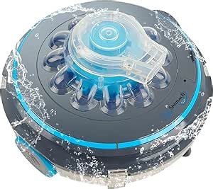 Automatic Cordless Pool Cleaner Upgrade for Above Ground Pools - Pool Stomach 65 | 75-Min Runtime, Self-Parking | Cleans Slopes & Ramps | Dual Filter System for Leaves & Sand | US/EU Patented Design
