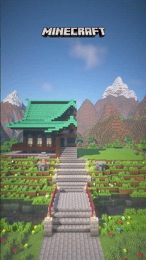 Building a Japanese Shrine in Minecraft ⛩️【 赤い橋と和風建築】