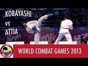 Karate Women's Kumite -55kg. KOBAYASHI vs ATTIA. World Combat Games 2013 | WORLD KARATE FEDERATION