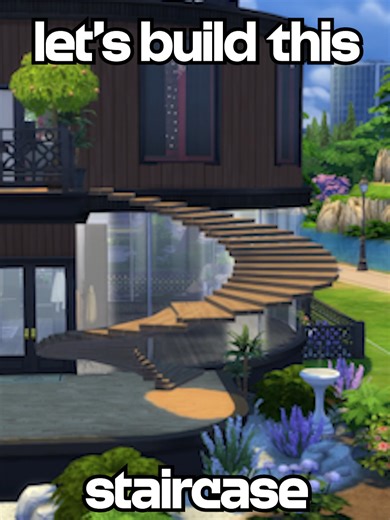 Spiral Staircase Speed Build Tutorial in The Sims 4