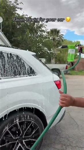 This Foam Hits DIFFERENT Scrub who? This foam cannon does ALL the work 😤 Hook it to a hose, blast
