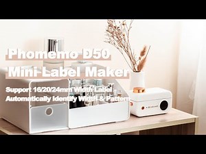Phomemo D50 Label Maker丨Smart Identify 16/20/24mm Width Label丨Home Organization丨Kitchen丨Print Master
