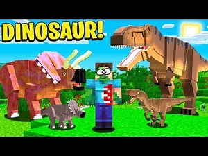 PLAYING MINECRAFT WITH DINOSAURS!
