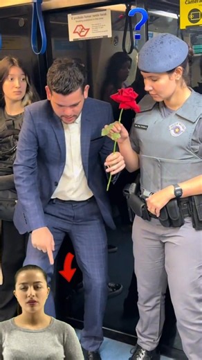 surprising a policewoman with a beautiful smile - surprising someone you love #truelove #shorts