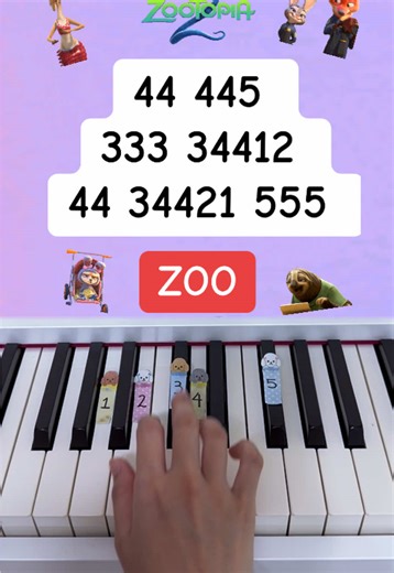 Learn to Play Zoo from Zootopia 2 on Piano