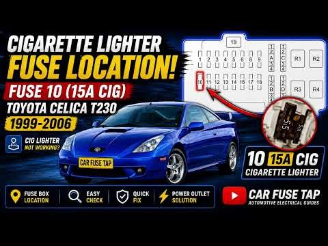 Cigarette Lighter Broken? Your Toyota Celica Fuse Box Has the Answer