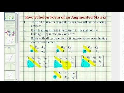 Ex 2: Solve a System of Two Equations with Using an Augmented Matrix (Row Echelon Form)