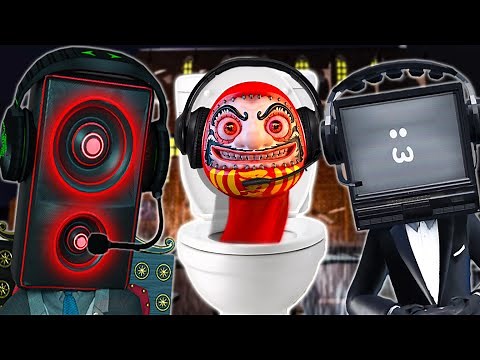Skibiti Toilets Play Roblox VS Rainbow Friends and Doors Entities!
