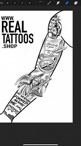 Procreate brushes for tattoo designs #RealTattoos | realtattoos