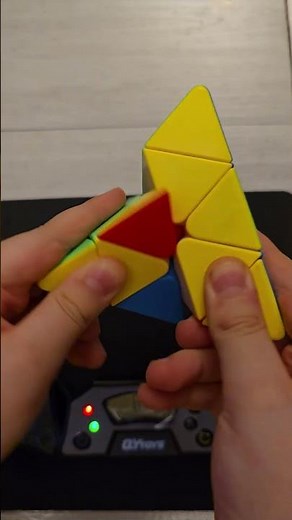 How to solve Pyraminx cube (guide in description) #cube #viral #pyraminx #shorts #subscribe #cubing