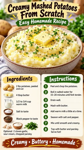 How to Make Mashed Potatoes from Scratch #recipe