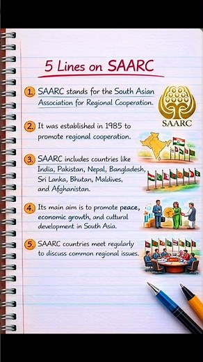 SAARC in 5 Lines | South Asian Organization Explained