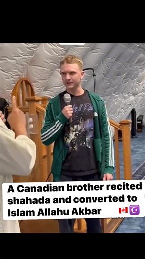 A Canadian brother recited shahada and converted to Islam Allahu Akbar 🇨🇦☪️ #NewMuslim #fblifestyle #RevertToIslam #RevertStory #RevertMuslim #convertstoislam #JourneyToIslam #islam #allah #convertedtoislam | Converts to Islam