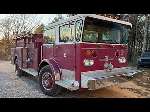 My wife drives the 1973 fire truck for the first time. American LaFrance Pioneer