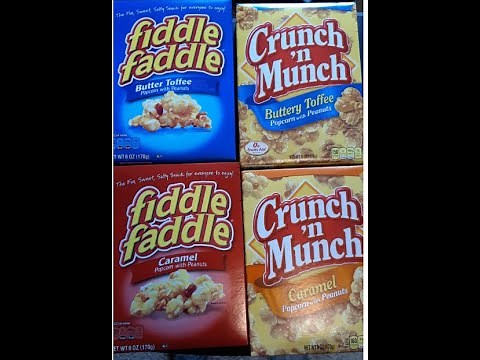 Is Fiddle Faddle Better Than Crunch 'N Munch? Comparing Caramel and Butter Toffee Popcorns!