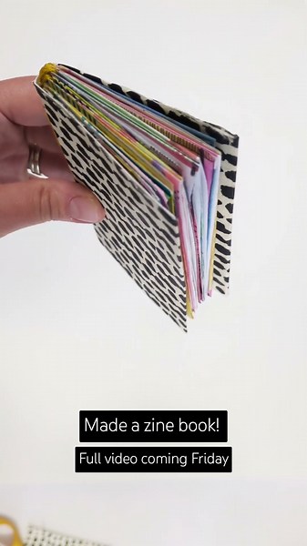 DIY Zine Book, full video tomorrow! #zines #zinemaking #easyzines