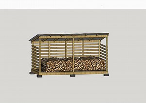 8 X 16 Firewood Shed Plans (8x16) - DIY Outdoor Storage (PDF Plans) - Etsy