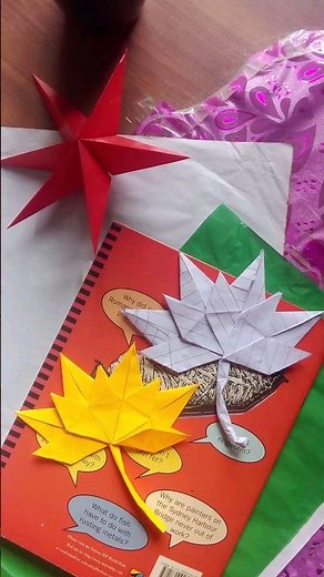 How to make Origami Leaf 🍃 with Sticky Notes?