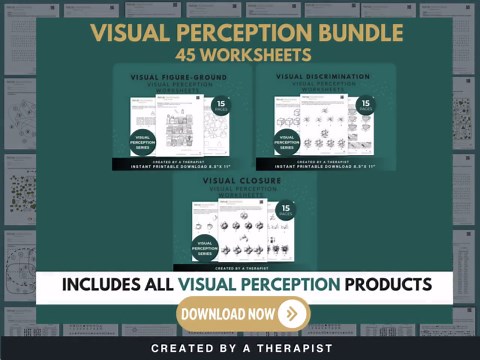 Visual Perception Bundle | 45 Worksheets of Motor-free Visual Perception Exercises: Visual Closure, Figure-ground, Discrimination, Printable - Etsy