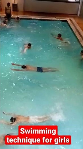 swimming technique for girls & how to swim guided by coach #swimming training by coach #coaching