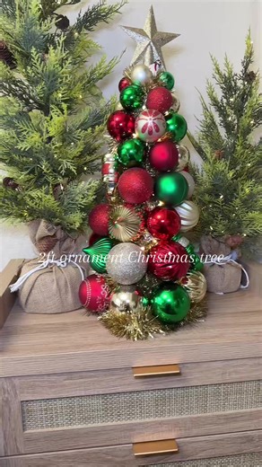 Beautiful 2ft Kringle express shatterproof ornament Christmas tree! #C#ChristmasTreeO#OrnamentChristmasTreeC#ChristmasDecorC#ChristmasDecorationsO#OrnamentsC#ChristmasInJulyQ#QVCt#tiktokshopcreatorpicks