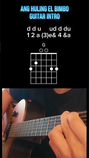 Ang Huling El Bimbo Guitar Intro with Chords and Strumming Pattern