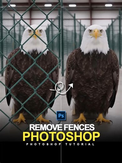 Photoshop Tips 2026 – Remove Fences Instantly Using AI